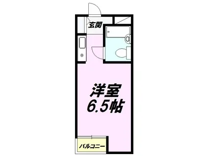 荒井マンションBALMY248(ワンルーム/2階)の間取り写真