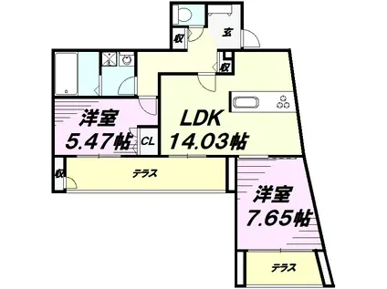 アージュ・ドール(2LDK)の間取り写真