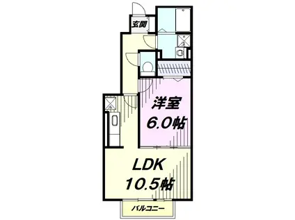 エミネンス(1LDK/1階)の間取り写真