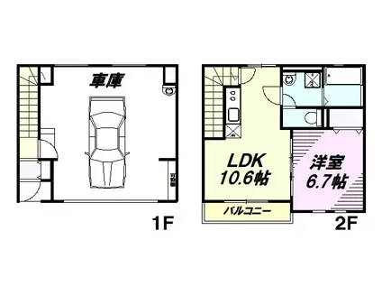 オート・ヴィラⅡ(1LDK/1階)の間取り写真