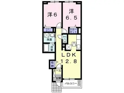 ジラソーレ(2LDK/1階)の間取り写真