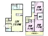 青梅線 福生駅 徒歩14分 2階建 築2年