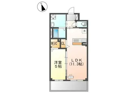 ブロッサム(1LDK/3階)の間取り写真