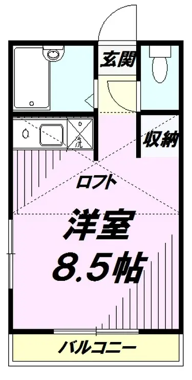 ローズヴィラ明神町 1階階 間取り