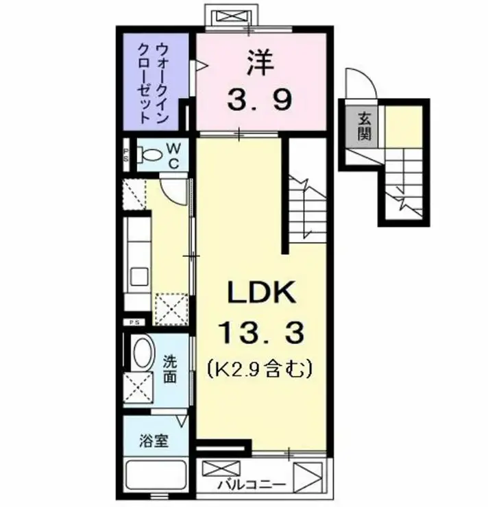 フラワーヨネ 4階階 間取り