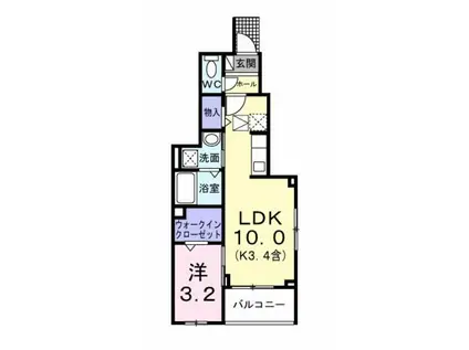 青梅線 東青梅駅 徒歩9分 3階建 新築(1LDK/1階)の間取り写真
