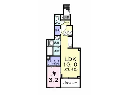 青梅線 東青梅駅 徒歩9分 3階建 新築(1LDK/1階)の間取り写真