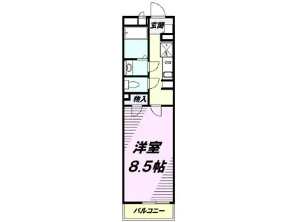 レオネクストグットドール(1K/3階)の間取り写真