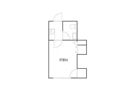 コーポワンサイドヒル(1K/2階)の間取り写真