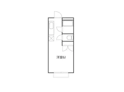 パシフィックオーシャンハイツPART1(ワンルーム/1階)の間取り写真