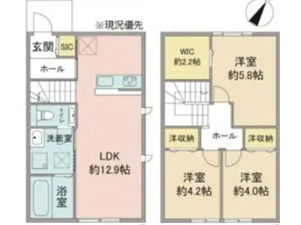 プラムハウス(3LDK/1階)の間取り写真