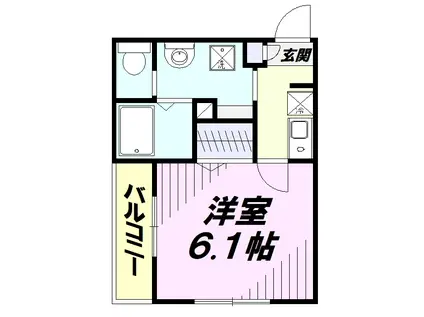 FOREST PARK HILLS(1K/2階)の間取り写真