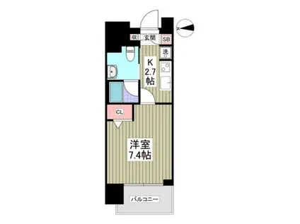 MAXIV八王子TRE(1K/2階)の間取り写真