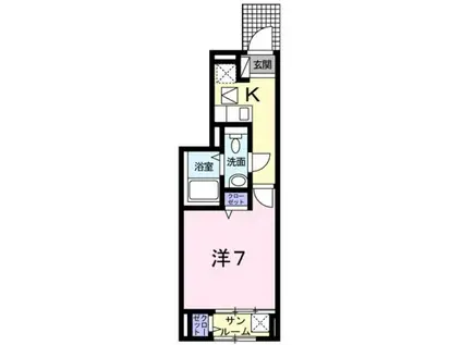 メゾン ド プルニエ(1K/1階)の間取り写真