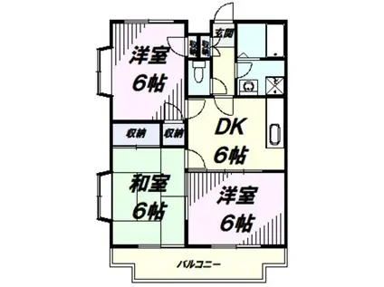 メゾン光陵(3DK/1階)の間取り写真