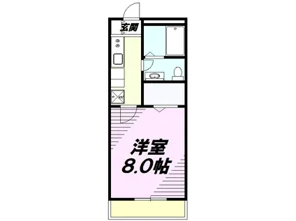 ウィルフォレスト(1K/3階)の間取り写真