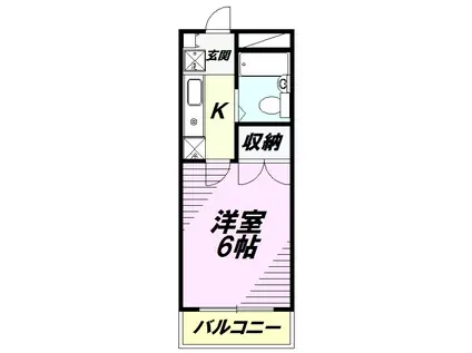 エスプリ片倉(1K/1階)の間取り写真