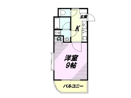 サザンストリーム(1K/3階)の間取り写真