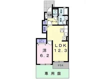 エスペランサ・プラザⅡ(1LDK/1階)の間取り写真