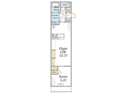 メゾン・シェノン(1LDK/2階)の間取り写真