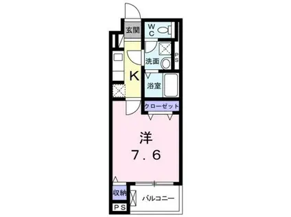 エルバーグ モンテ(1K/3階)の間取り写真