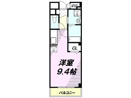 コモド プレッソ(ワンルーム/2階)の間取り写真