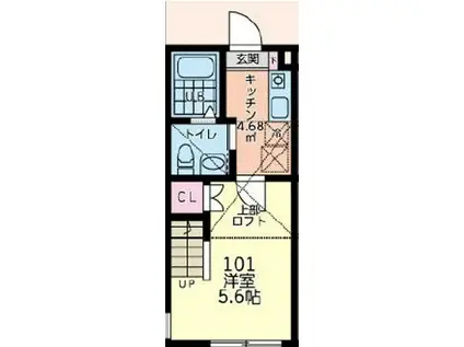 パインフィールド大塚(1K/1階)の間取り写真