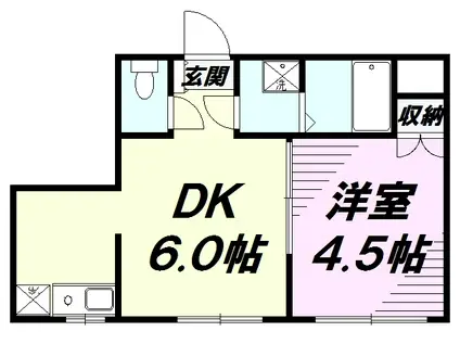 リックハイツ(2K/2階)の間取り写真