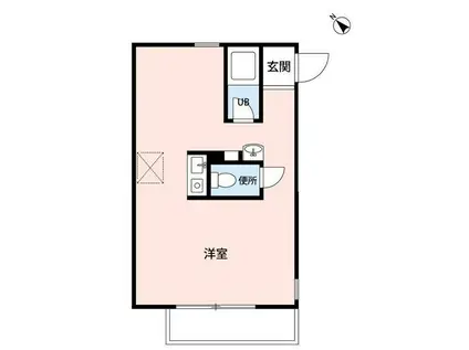 リサージュ(ワンルーム/1階)の間取り写真