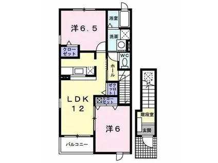 パセーオ.NS(2LDK/2階)の間取り写真