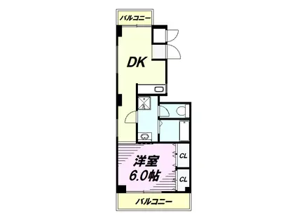 DREAM COURT(1DK/3階)の間取り写真