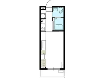 リブリ・クヴェレ(1K/1階)の間取り写真