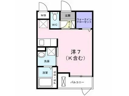 SEPTENOVA(ワンルーム/1階)の間取り写真