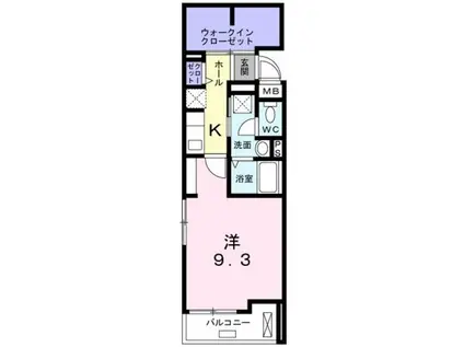 SEPTENOVA(1K/2階)の間取り写真