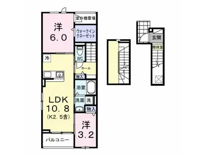 青梅線 東青梅駅 徒歩9分 3階建 新築(2LDK/3階)の間取り写真
