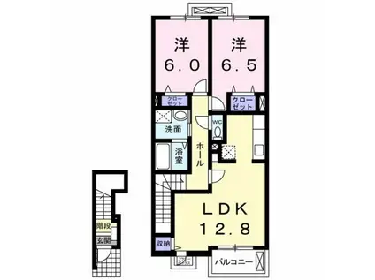 フィオーレ セレノ(2LDK/2階)の間取り写真
