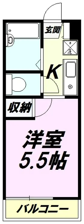 メゾンケーワイ山田 2階階 間取り