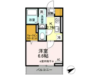 プルミエール柴崎(1K/3階)の間取り写真