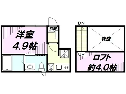 クリア立川(1K/1階)の間取り写真