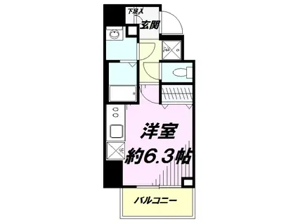 NSTAGE豊田(ワンルーム/7階)の間取り写真