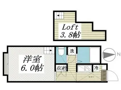 アミティエ(ワンルーム/1階)の間取り写真