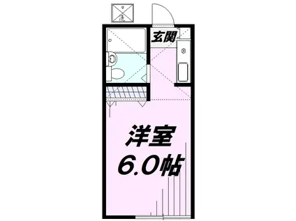 モンシャトー東大和(ワンルーム/1階)の間取り写真