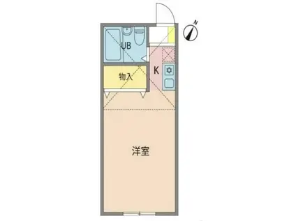 木村ハイツ(ワンルーム/1階)の間取り写真