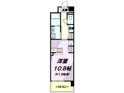 昭島コートエレガンスF(ワンルーム/5階)の間取り写真