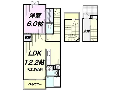 ラ ナチュール(1LDK/3階)の間取り写真