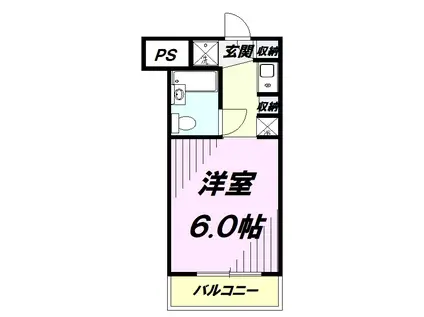 トップ福生第2(ワンルーム/2階)の間取り写真