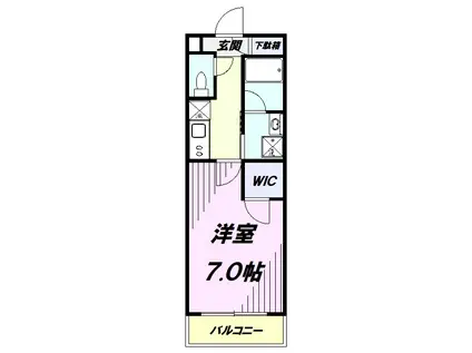 GENOVIA立川(1K/3階)の間取り写真