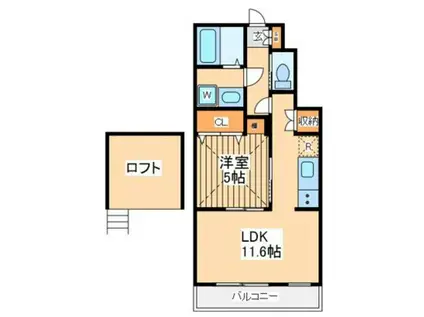 パークアレイ(1LDK/1階)の間取り写真