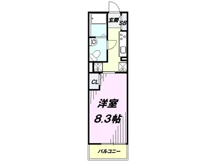 アンド.イー(1K/3階)の間取り写真