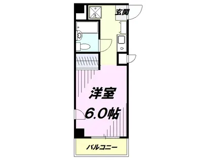 ONES RESIDENCE立川錦町(ワンルーム/1階)の間取り写真